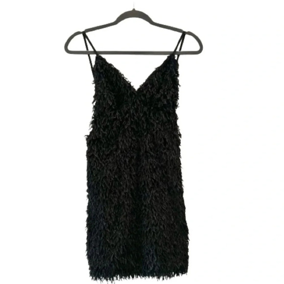 Mable Women’s Rendezvous Shag Dress Size Small Black Backless Spaghetti Straps - Picture 1 of 10